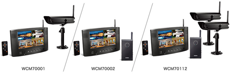 WCM70000シリーズ／デジタル ワイヤレスカメラ・モニター セット